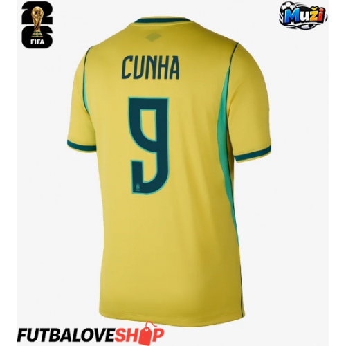 Dres Brazília Matheus Cunha #9 Domáci MS 2026 Krátky Rukáv
